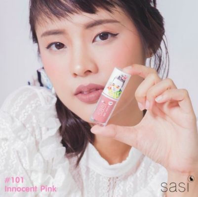 ลิปสติก-sasi-xoxo-liquid-Lip-101-innocent-pink