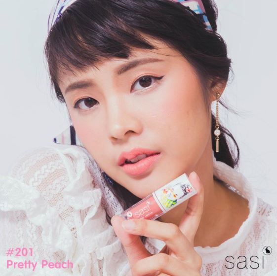 ลิปสติก-sasi-xoxo-liquid-Lip-201-pretty-peach
